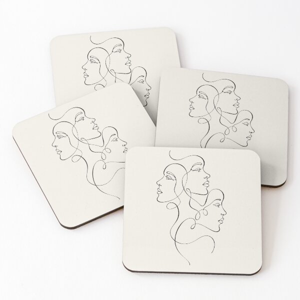 Item preview, Female Face Outline - Minimalist Continuous Line Artwork  designed and sold by FemmePod.