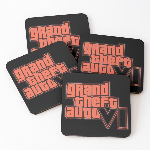 Item preview, GTA 6 Grand Theft Auto 6 Vice City Logo Red designed and sold by BubblePopRed.