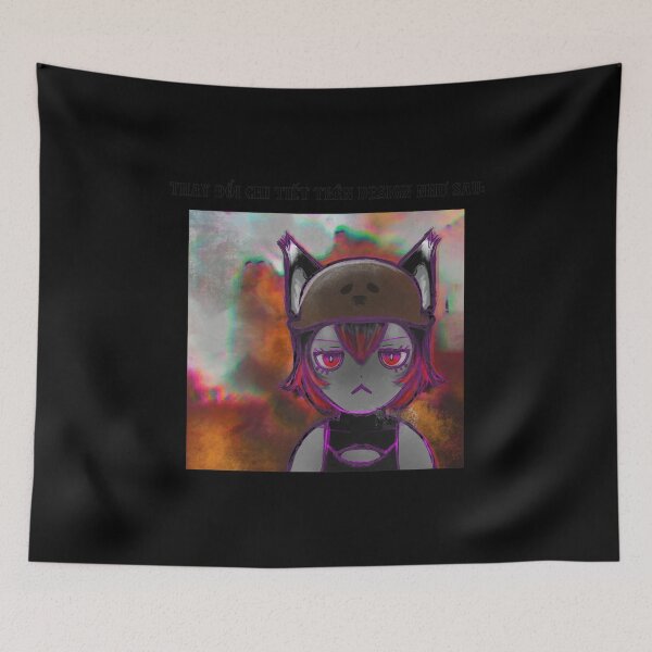 Item preview, Glitch Fox Girl Cyberpunk Anime Aesthetic designed and sold by DENMSTAD.