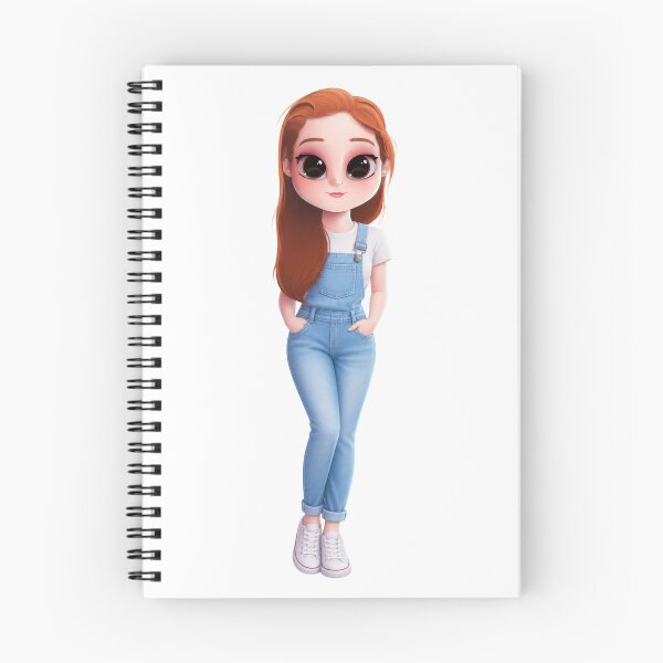 Item preview, Casual & Cute – Redhead Denim Overall Girl designed and sold by kitastylish.