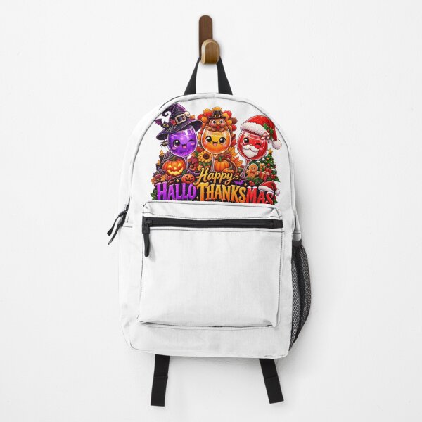 Item preview, Funny Hallothanksmas Wine Halloween Thanksgiving Christmas designed and sold by QuiteOrbit.