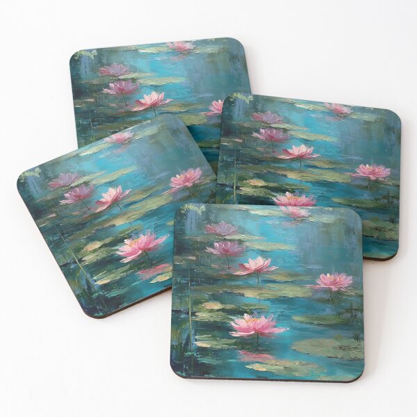Item preview, Water Lilies by Claude Monet Fan Art Watercolor Painting Vintage Botanical Floral Flowers Nature Digital Illustration designed and sold by Matt_Smith.