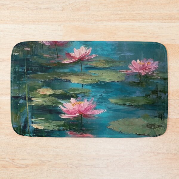 Item preview, Water Lilies by Claude Monet Fan Art Watercolor Painting Vintage Botanical Floral Flowers Nature Digital Illustration designed and sold by Matt_Smith.