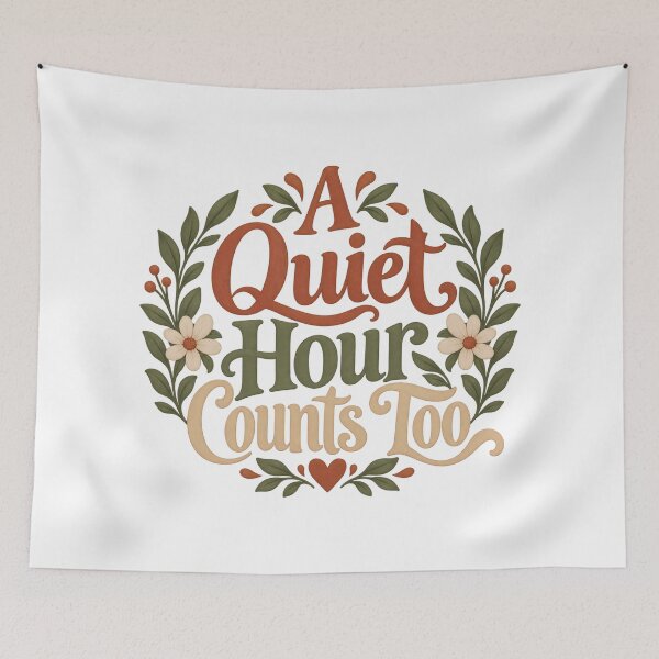 Item preview, A Quiet Hour Counts Too Botanical Type Design designed and sold by Bikivuno.