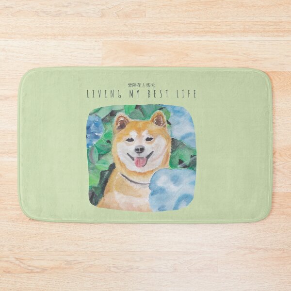 Item preview, Shiba Inu in Hydrangeas designed and sold by viviwildpaint.