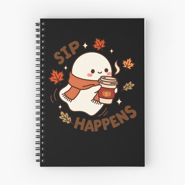 Item preview,  Sip Happens Ghost Pumpkin Coffee Fall Halloween Funny designed and sold by PeggyGilligan.