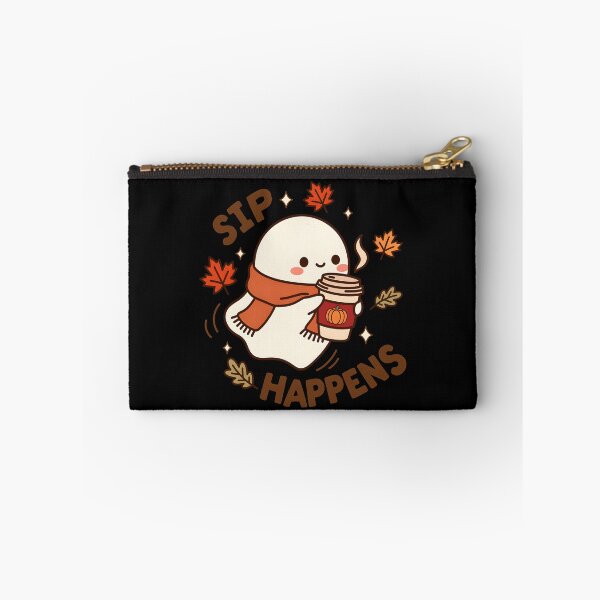 Item preview,  Sip Happens Ghost Pumpkin Coffee Fall Halloween Funny designed and sold by PeggyGilligan.