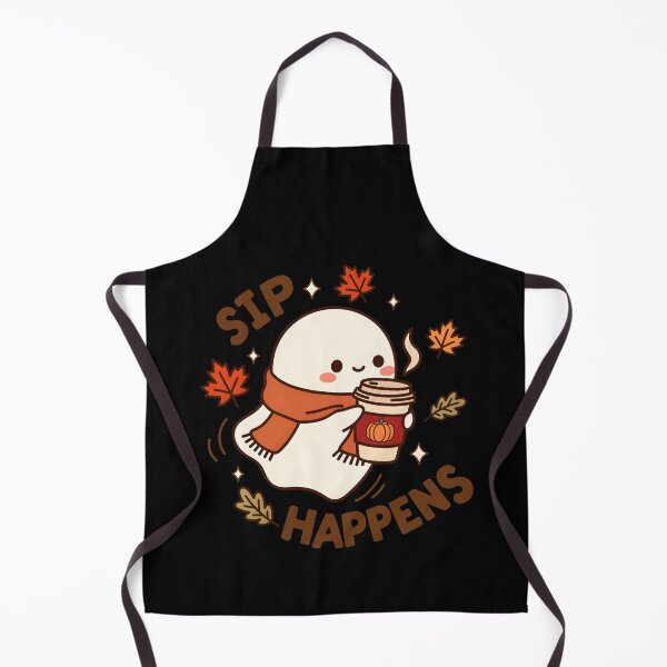 Item preview, Sip Happens Ghost Pumpkin Coffee Fall Halloween Funny designed and sold by PeggyGilligan.