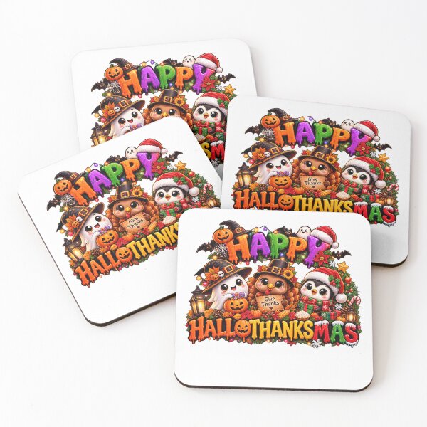 Item preview, Halloween Thanksgiving Christmas Happy HalloThanksMas designed and sold by QuiteOrbit.