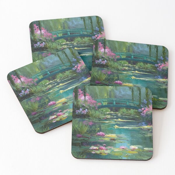 Item preview, Water Lilies by Claude Monet Fan Art Watercolor Painting Vintage Botanical Floral Flowers Nature Digital Illustration designed and sold by Matt_Smith.