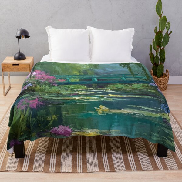 Item preview, Water Lilies by Claude Monet Fan Art Watercolor Painting Vintage Botanical Floral Flowers Nature Digital Illustration designed and sold by Matt_Smith.