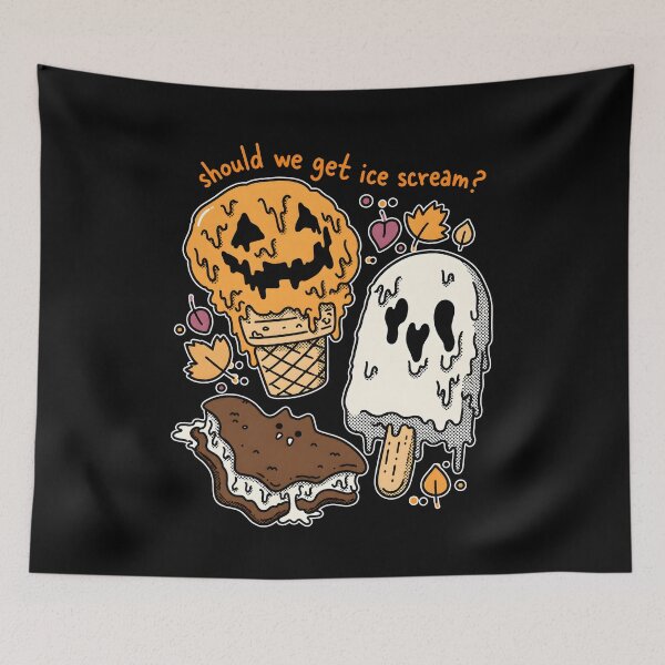 Item preview,  Should We Get Ice Cream Ghosts Eating Ice Cream Halloween designed and sold by PeggyGilligan.