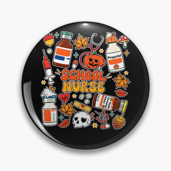 Item preview, School Nurse Halloween Medical Bottles Pumpkins designed and sold by PeggyGilligan.