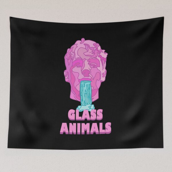 Item preview, Pink Melted Bust Glass Animals Indie Art designed and sold by DAVOUGLAS.