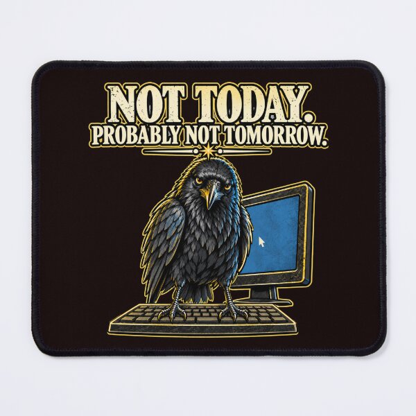 Item preview, Funny Raven Shirt Procrastination Humor designed and sold by FrameFlow.