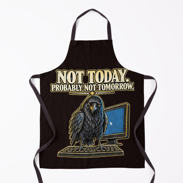 Item preview, Funny Raven Shirt Procrastination Humor designed and sold by FrameFlow.
