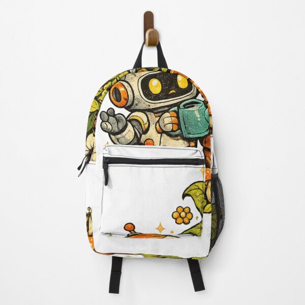 Item preview, Retro Robot Gardener – Cute Futuristic Plant Lover designed and sold by meghnad.