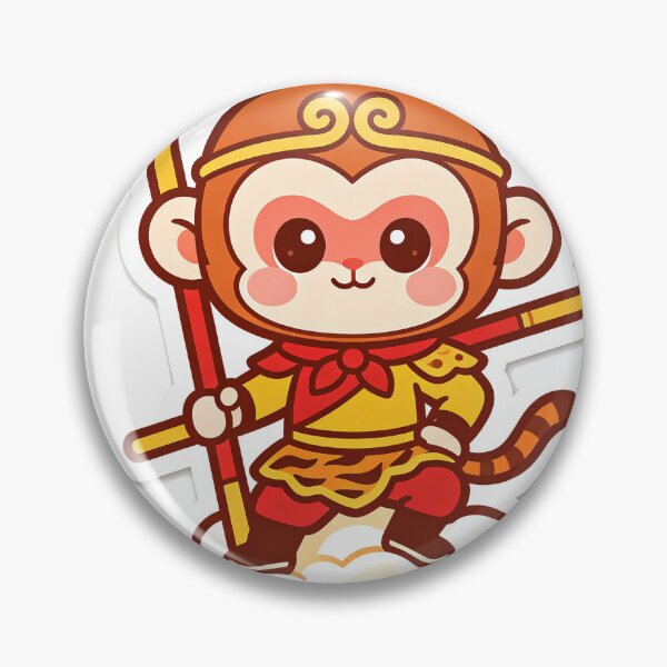 Item preview, Cute Kawaii Chibi Sun Wukong Sticker Art designed and sold by DigArtis.