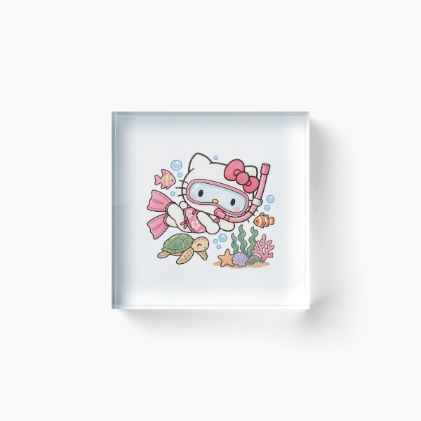 Item preview, Snorkeling kitty  designed and sold by Jadedoodle.
