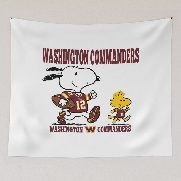 Aperçu de l'œuvre Illustration de fan de football américain Snoopy Washington Commanders pour le jour du match créée et vendue par CaneufeyCip.