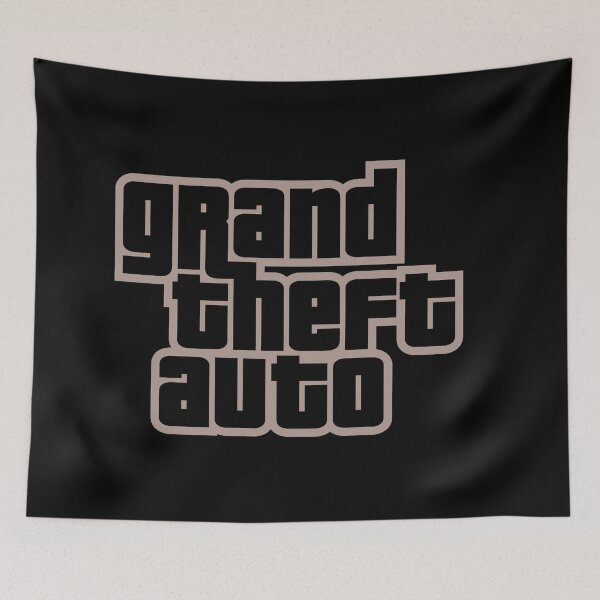 Item preview, GTA Grand Theft Auto Logo Rust designed and sold by BubblePopRed.