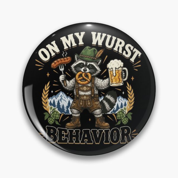 Item preview, On My Wurst Behavior Raccoon Oktoberfest Beer designed and sold by haitrieuic96.