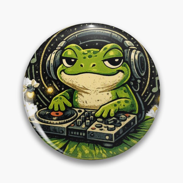Item preview, Midnight Frog DJ – Groovy Pond Beats designed and sold by meghnad.