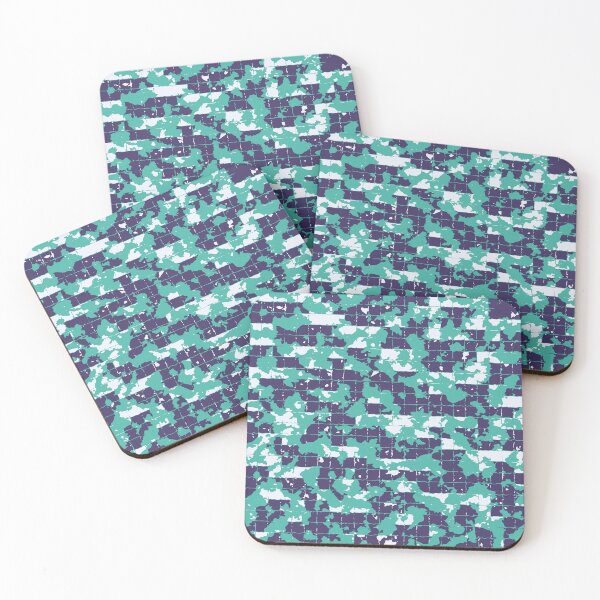 Item preview, Mint Green Camouflage Mosaic Tiles Seamless Digital Patterns designed and sold by ShopieHome.