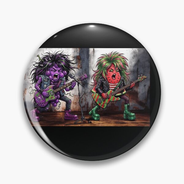 Item preview, Grape and Watermelon Fruit Punk Rock Band  designed and sold by TheModernMuslimchibi&more .
