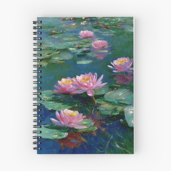 Item preview, Water Lilies by Claude Monet Fan Art Watercolor Painting Vintage Botanical Floral Flowers Nature Digital Illustration designed and sold by Matt_Smith.