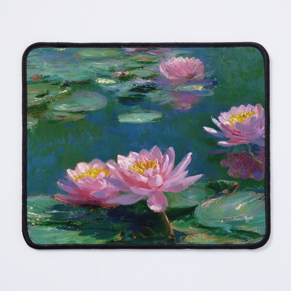 Item preview, Water Lilies by Claude Monet Fan Art Watercolor Painting Vintage Botanical Floral Flowers Nature Digital Illustration designed and sold by Matt_Smith.