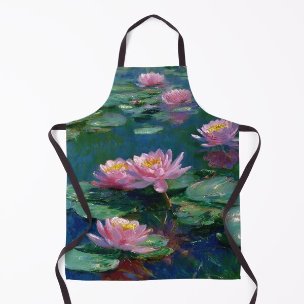 Item preview, Water Lilies by Claude Monet Fan Art Watercolor Painting Vintage Botanical Floral Flowers Nature Digital Illustration designed and sold by Matt_Smith.