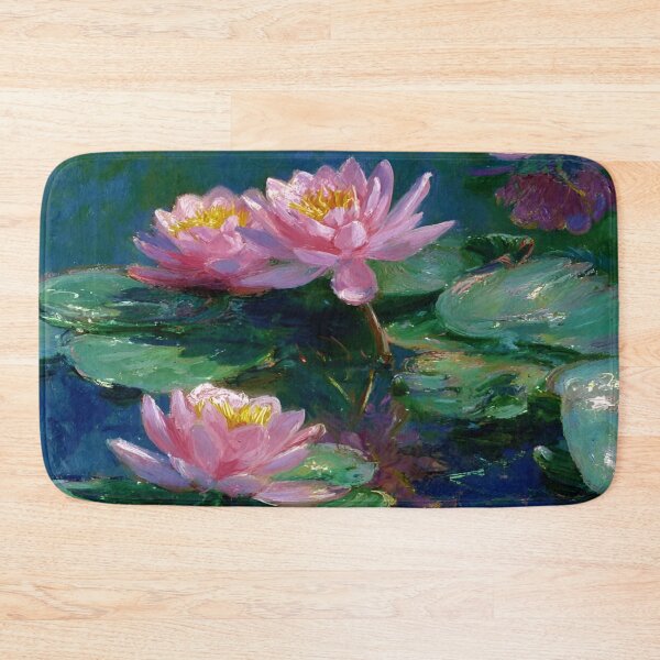 Item preview, Water Lilies by Claude Monet Fan Art Watercolor Painting Vintage Botanical Floral Flowers Nature Digital Illustration designed and sold by Matt_Smith.