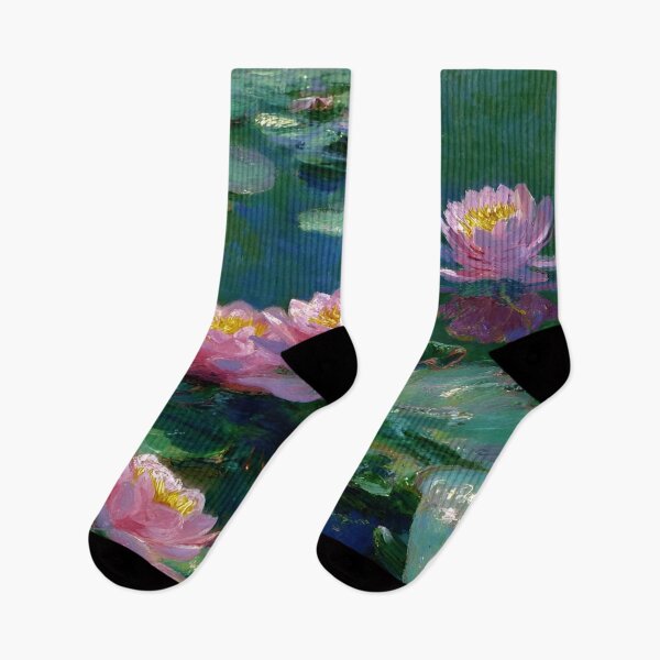 Item preview, Water Lilies by Claude Monet Fan Art Watercolor Painting Vintage Botanical Floral Flowers Nature Digital Illustration designed and sold by Matt_Smith.