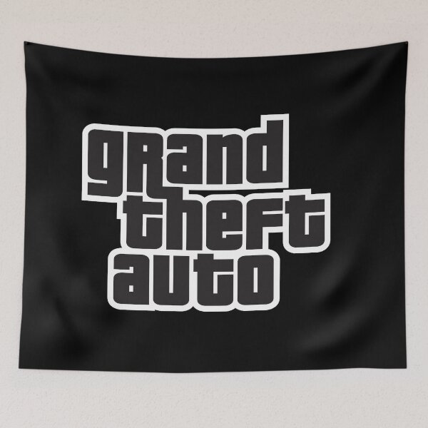 Item preview, GTA Grand Theft Auto Logo designed and sold by BubblePopRed.