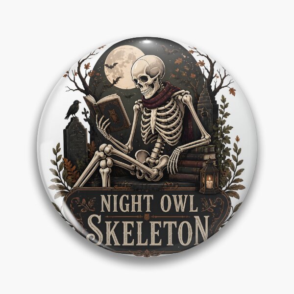 Item preview, Night Owl Skeleton designed and sold by OliviaHayesArt.