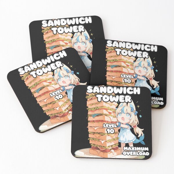 Item preview, Chibi Shark Girl Giant Sandwich Tower designed and sold by RODNESAPIAN.