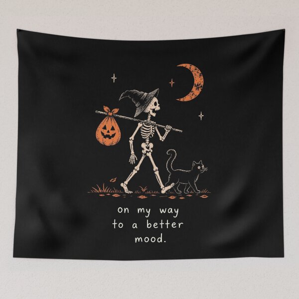 Item preview, The Pumpkin Empress On My Way To A Better Mood Skeleton designed and sold by PeggyGilligan.
