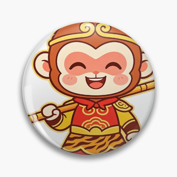 Item preview, Cute Kawaii Chibi Sun Wukong Happy Smile designed and sold by DigArtis.