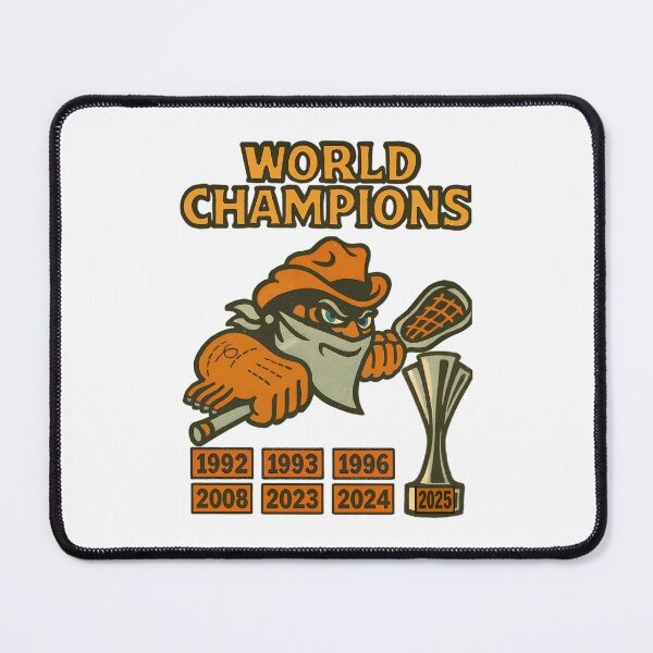 Item preview, Mascot Holding Lacrosse Stick Trophy Championship Years designed and sold by MillicentBern.