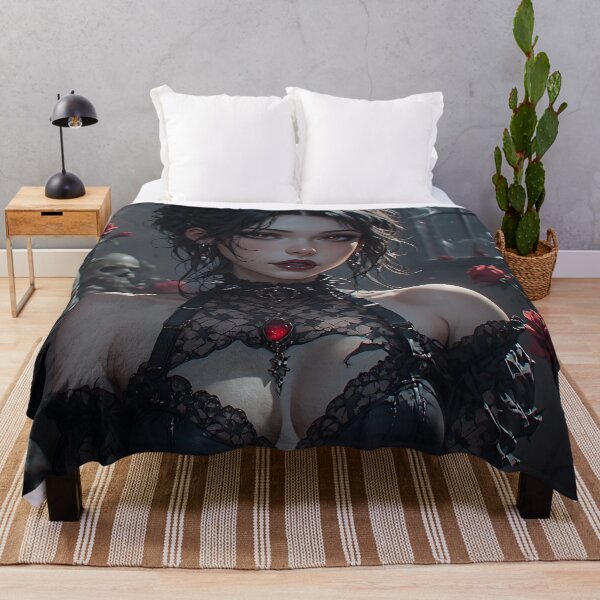 Item preview, Hot Halloween Anime Girl Goth Mommy Waifu Woman designed and sold by Your New Fixation.