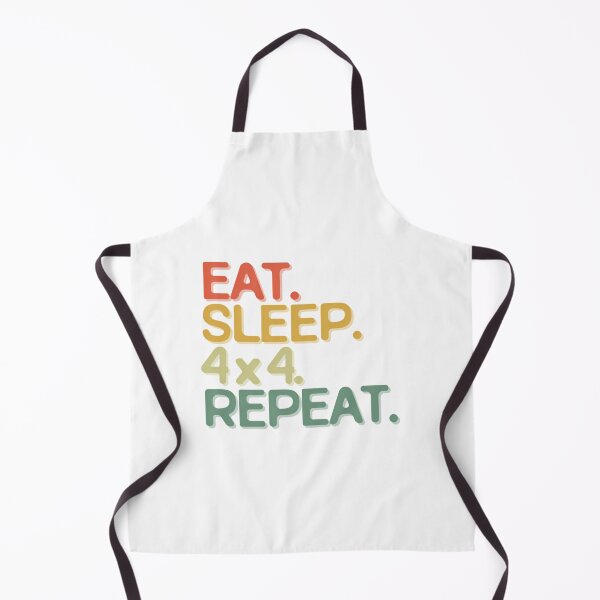 Item preview, Eat Sleep 4X4 Repeat - Funny Retro Vintage Colors Typography Satire designed and sold by sk-yhendrick.