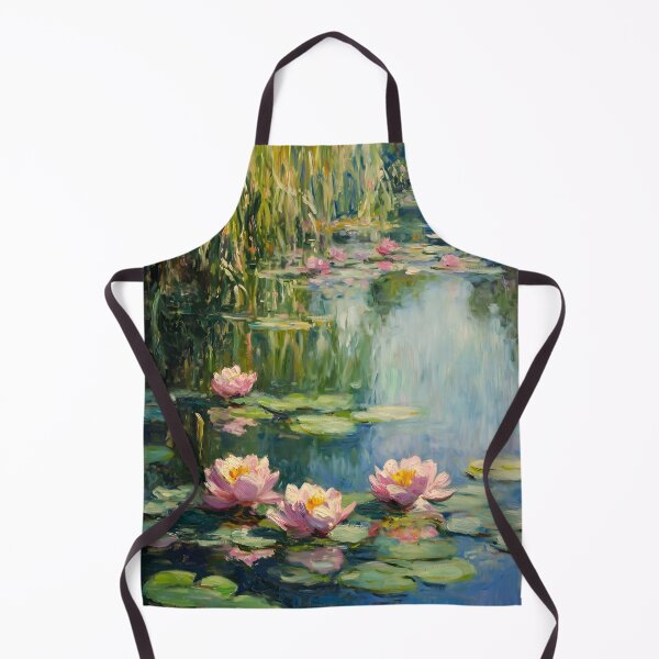 Item preview, Water Lilies by Claude Monet Fan Art Watercolor Painting Vintage Botanical Floral Flowers Nature Digital Illustration designed and sold by Matt_Smith.