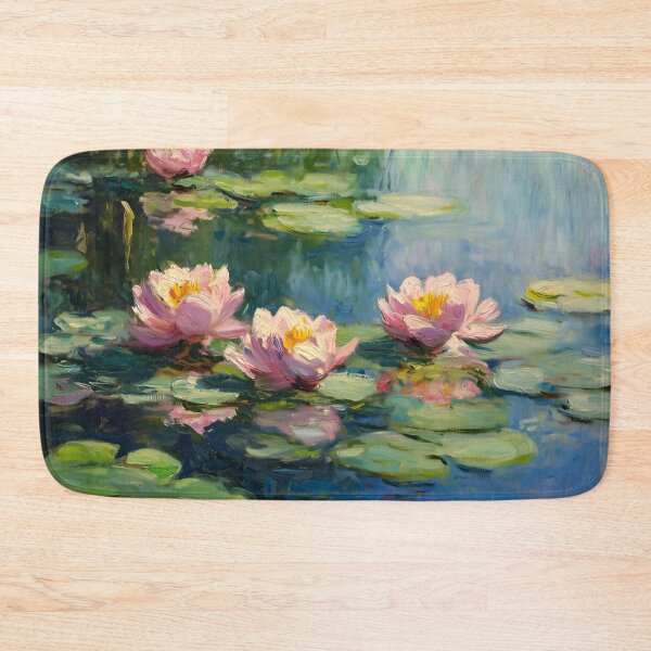 Item preview, Water Lilies by Claude Monet Fan Art Watercolor Painting Vintage Botanical Floral Flowers Nature Digital Illustration designed and sold by Matt_Smith.