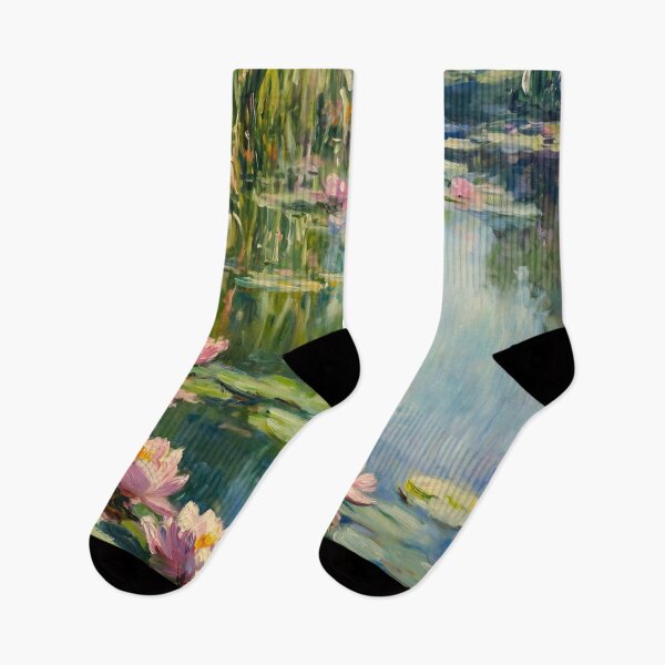 Item preview, Water Lilies by Claude Monet Fan Art Watercolor Painting Vintage Botanical Floral Flowers Nature Digital Illustration designed and sold by Matt_Smith.
