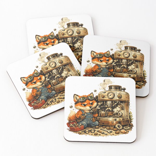 Item preview, Fox Coffee Mechanic – Powered by Espresso designed and sold by meghnad.