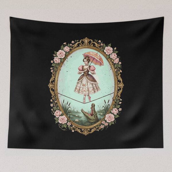 Item preview, Ballerina Tightrope Alligator Art  designed and sold by eauMaison72.