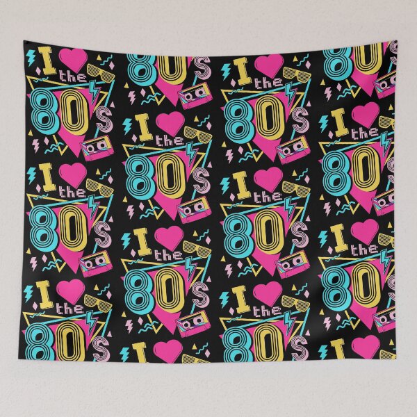Item preview, I Love The 80s Retro Neon Pop Culture Nostalgia designed and sold by OddPopARt.