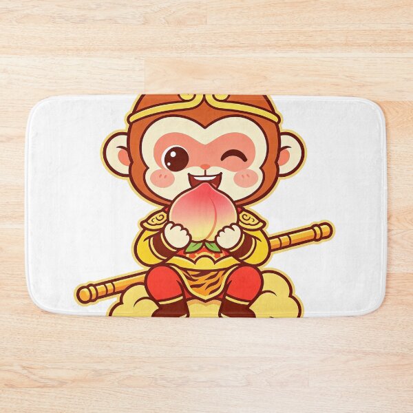 Item preview, Cute Kawaii Chibi Sun Wukong Eating Peach designed and sold by DigArtis.