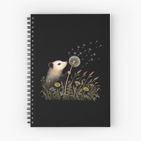 Item preview, Opossum Holding Dandelion Wildflower Wish Whimsical Nature designed and sold by thefirstbroo.